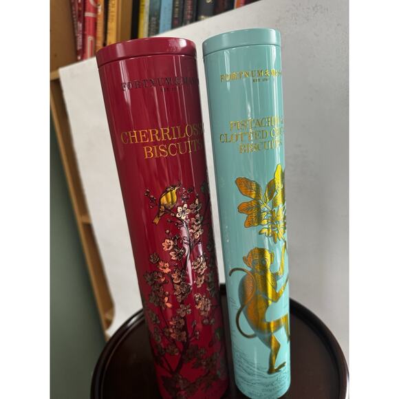 FORTNUM & MASON set of 2 Pistachio Clotted Cream, Cherrilossus Tins Collectible - Picture 9 of 9